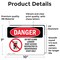 Signmission Do Not Climb Ladder Roof Access Danger Sign, Vinyl Decal, 10in W x 7in L, 2PK OS-2PACK-DS-D-710-L-2091 - alternate 2
